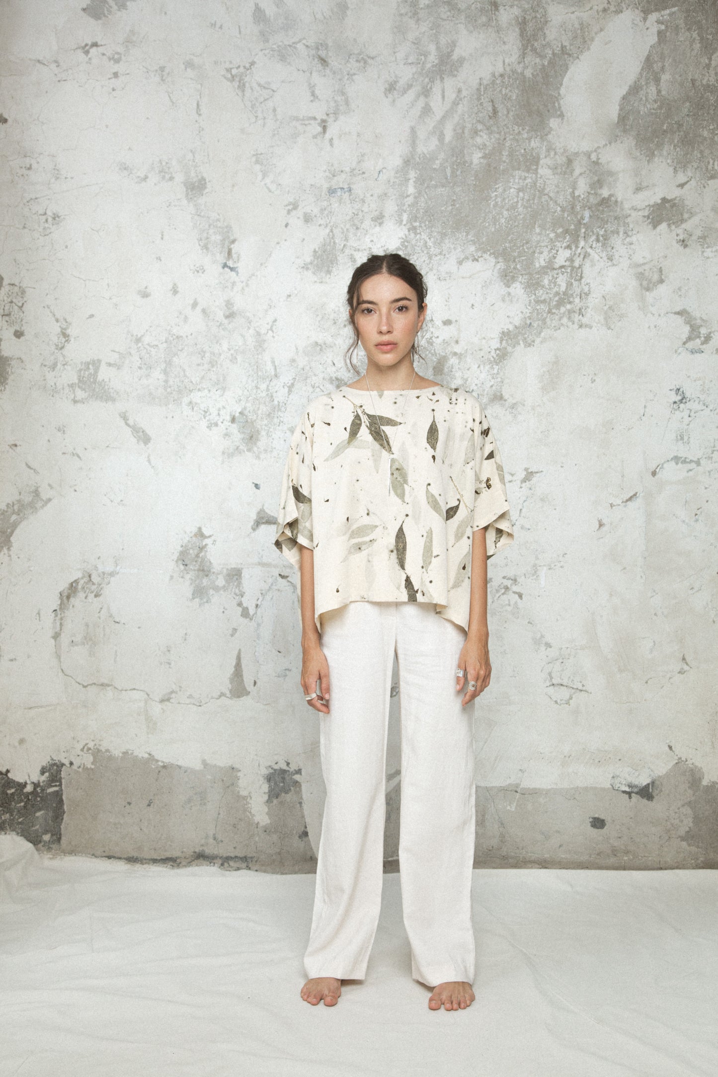 Camisa Cartucho ❁ Pétalos y Eucalipto