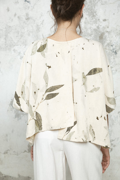 Camisa Cartucho ❁ Pétalos y Eucalipto